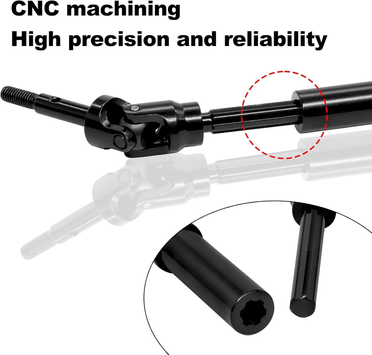 Heavy-Duty Steel Driveshaft Set for 1/10 RC Trucks