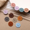 Round PU Leather Labels with Embossed Design for DIY Crafts