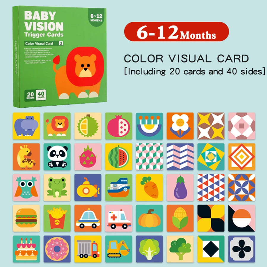 Montessori High-Contrast Visual Stimulation Cards for Babies
