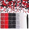 Flatback Pearls and Rhinestones Craft Kit – 14,000 Pieces, Mixed Sizes & Colors