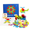 155-Piece Wooden Jigsaw Puzzle Set for Kids – Colorful Montessori Geometric Shapes Learning Toy