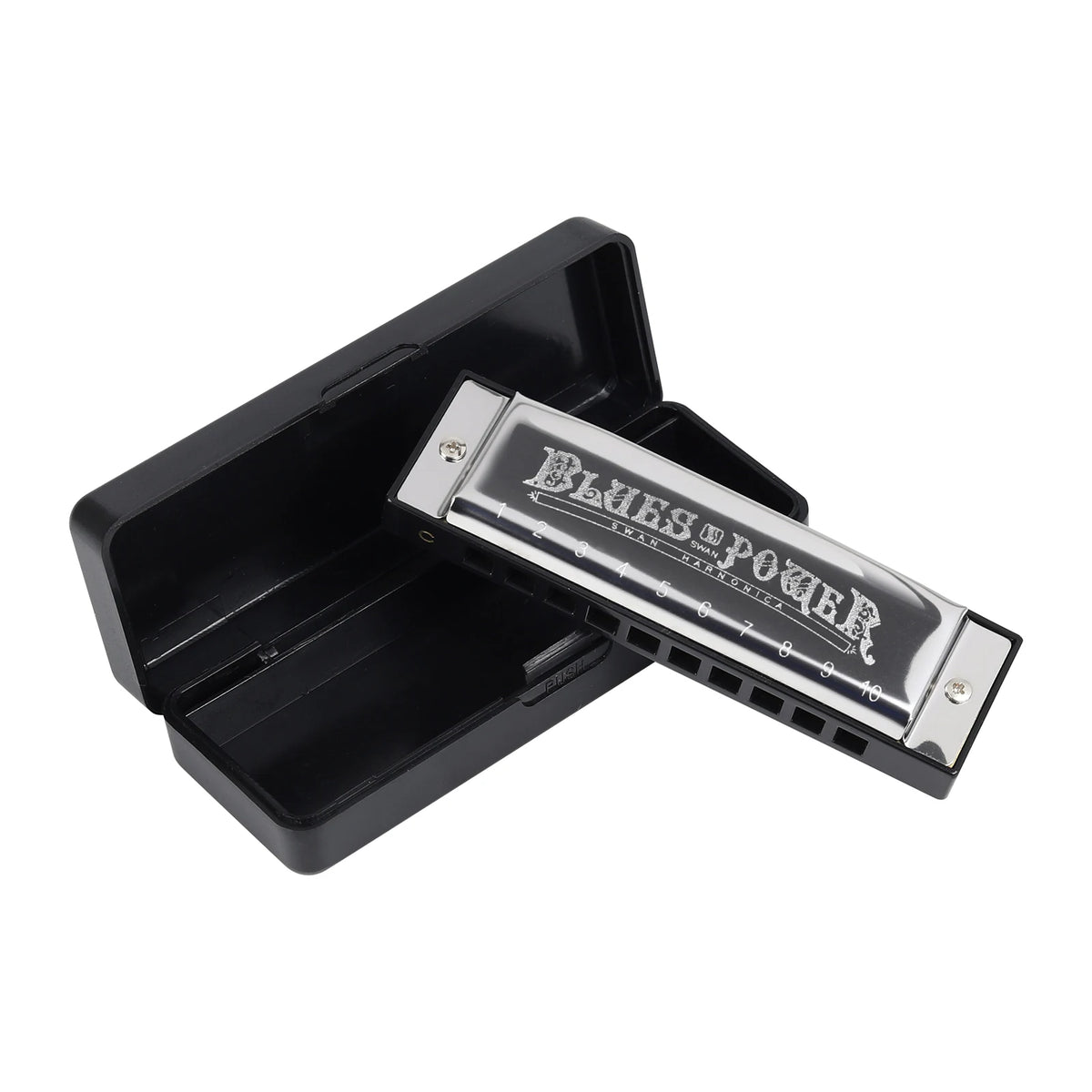 10-Hole Diatonic Blues Harmonica in C with Protective Case