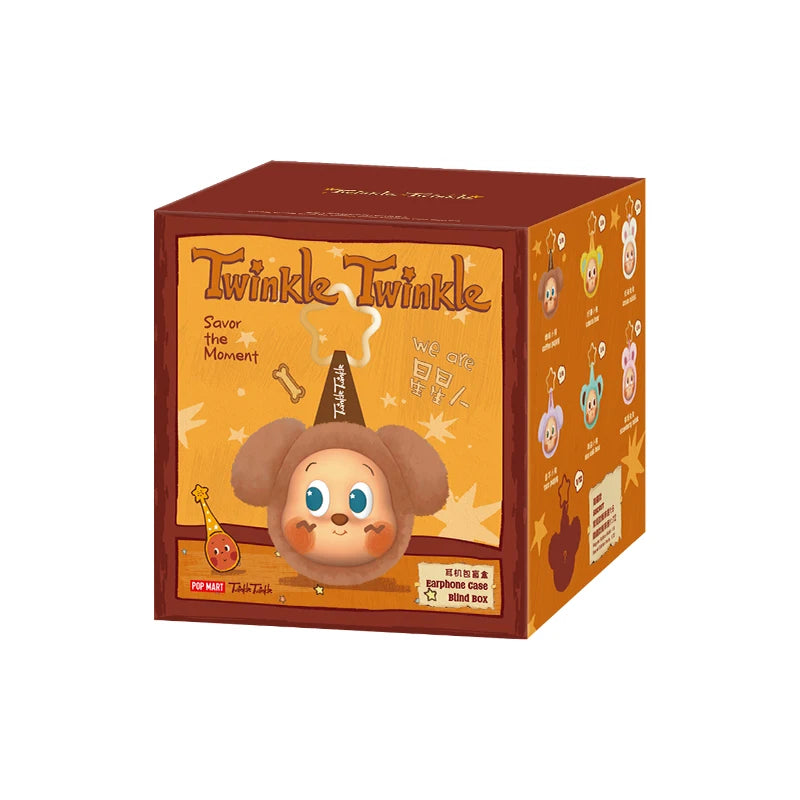 A box of Pop Mart Twinkle Twinkle Savor the Moment series earbuds with a guitar theme.