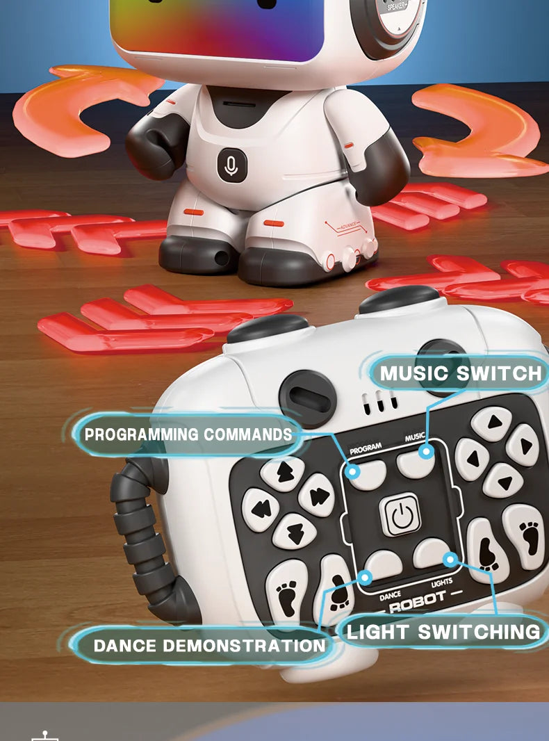 Interactive Remote Control Robot with Lights, Music & Recording