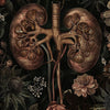 Dark Academia Anatomical Heart Canvas Art with Botanical Fragrance