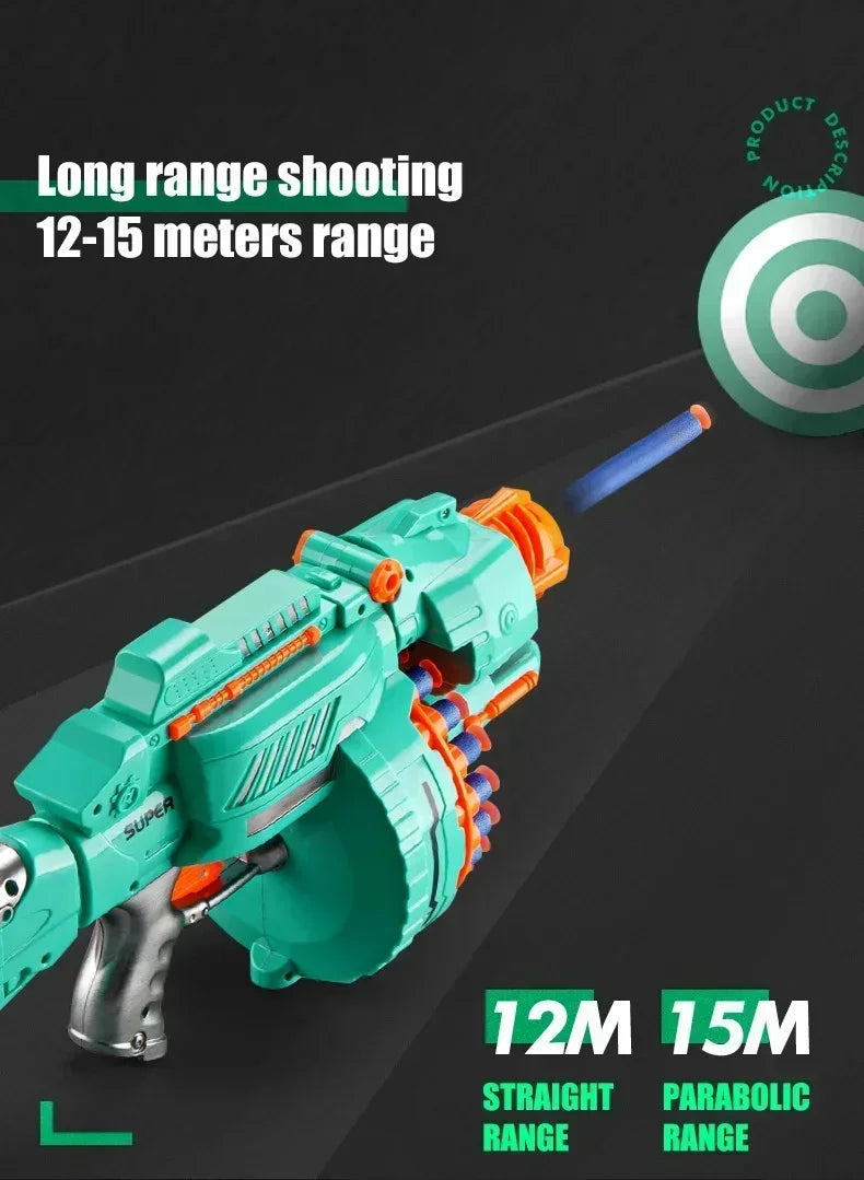 Electric Gatling Blaster Toy Gun with Suction Cup Darts