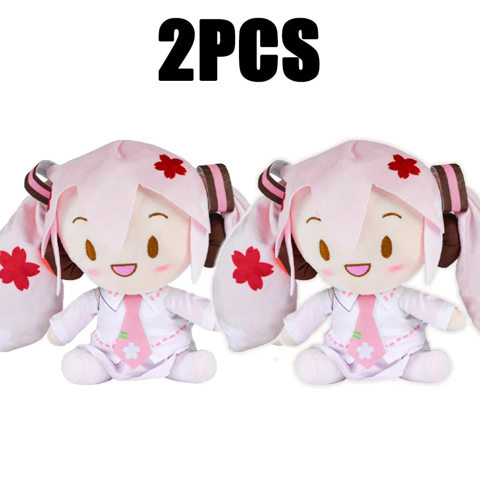 Hatsune Miku Plush Doll – Cute 20cm Anime Sitting Figure
