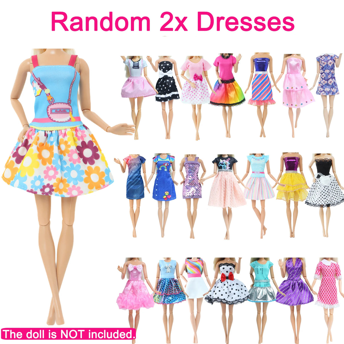 27-Piece Doll Fashion Wardrobe Collection for 11.5-Inch Dolls