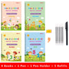 Reusable Grooved Handwriting Books for Kids — Magic Ink Practice Set
