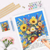 DIY Paint by Numbers Kit | Flowers in Vase | Acrylic Canvas Art with Frame