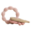 Pinkes Silikon-Teether-Handschuh mit Cartoon-Bären-Design für Babys