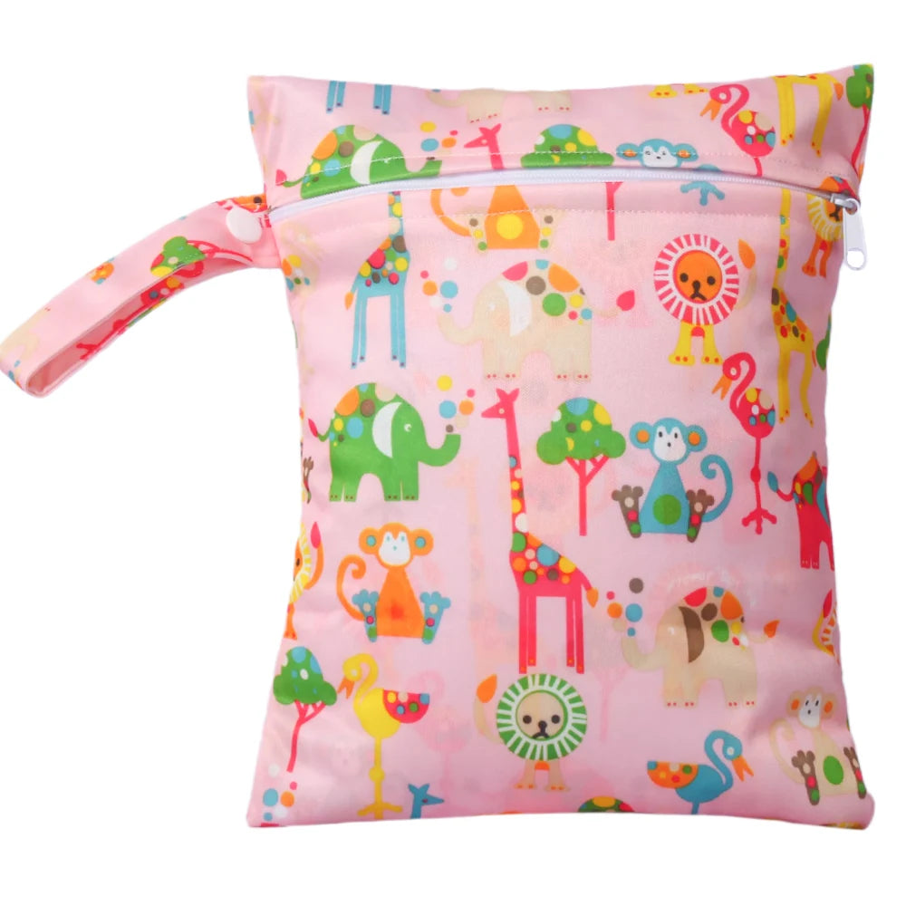 Waterproof Wet Bag with Zipper — Cute Storage for Diapers, Swimwear & More