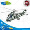 A detailed metal engineering vehicle building kit featuring a model aircraft or vehicle with various tools.