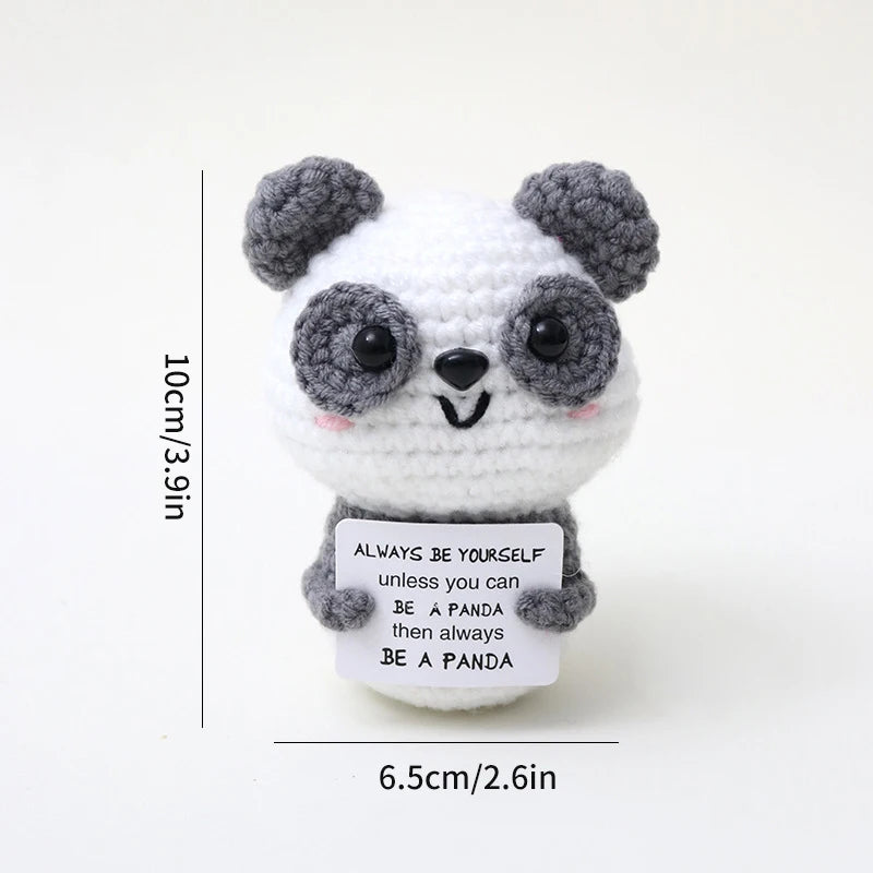 Handmade Crochet Positive Doll with Hugging Card