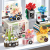 Retro Camera Building Blocks Set with Flower Bonsai Design