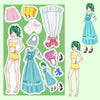 Princess Dress-Up Puzzle Sticker Set for Kids