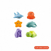 Turtle Water Play Bath Toy Set with Net and Squeeze Animals