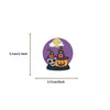 A set of Halloween stickers featuring a witch hat ghost and pumpkin design on a purple background.
