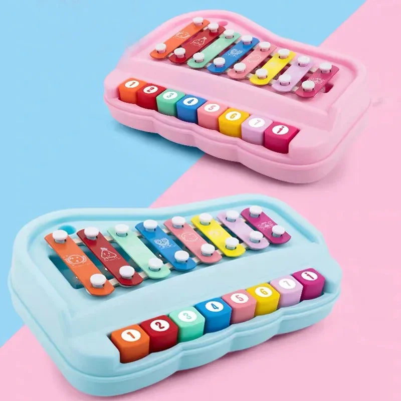 Montessori Wooden Xylophone for Toddlers – 8-Tone Musical Toy for Ages 0-3