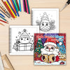 A coloring book featuring Cute Santa Claus and a Christmas tree design.