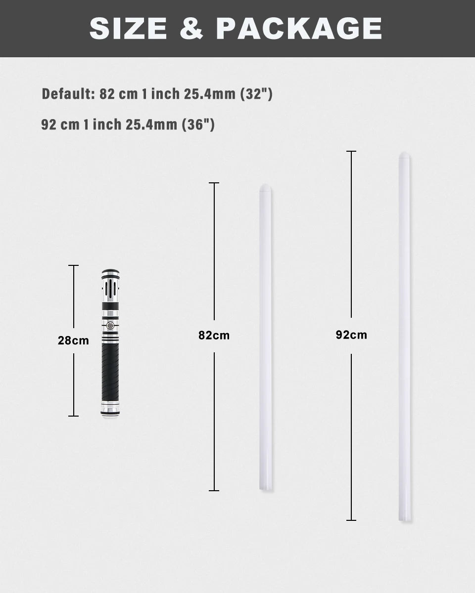 Premium Metal Lightsaber with Smooth Swing and 16 Sound Effects