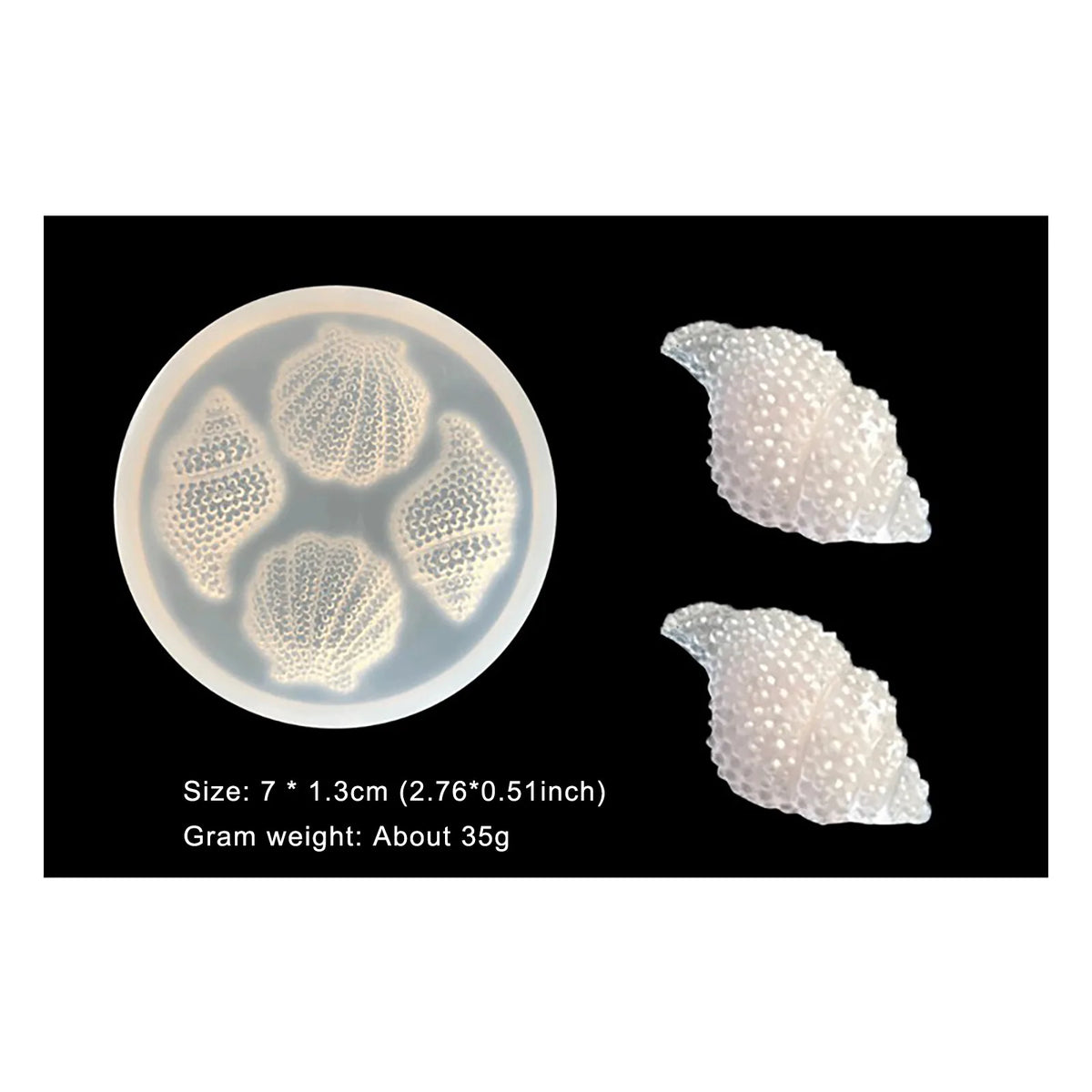 3D Shell & Starfish Fondant Mold Set
