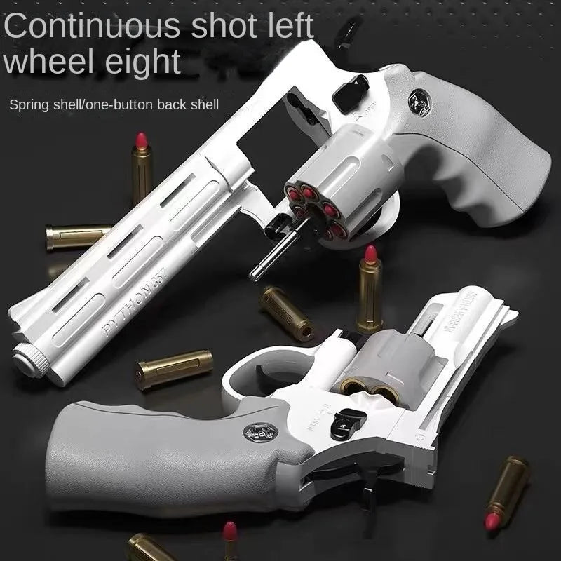 Mechanical Soft Bullet Revolver Toy Gun with Shell Ejection