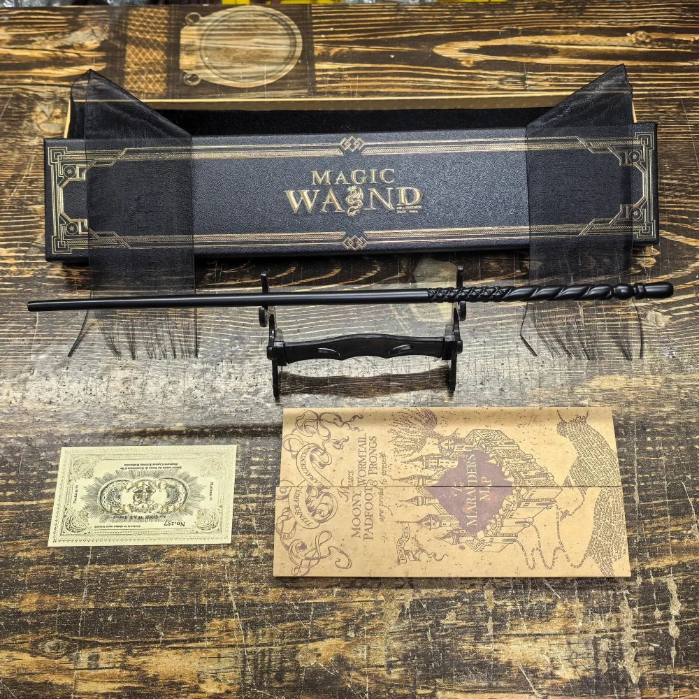 Anime-Inspired Magic Wand with Metal Core and Display Box