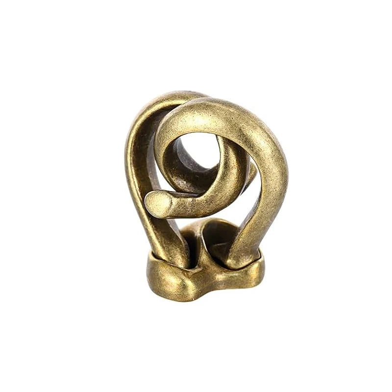Messing-Gehirn-Puzzle mit verschraubten Ringen