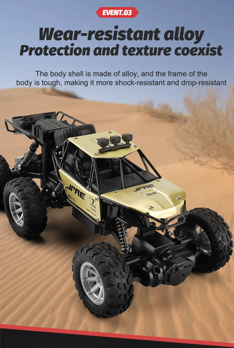 Six-Wheel Drive Off-Road RC Truck with Alloy Frame
