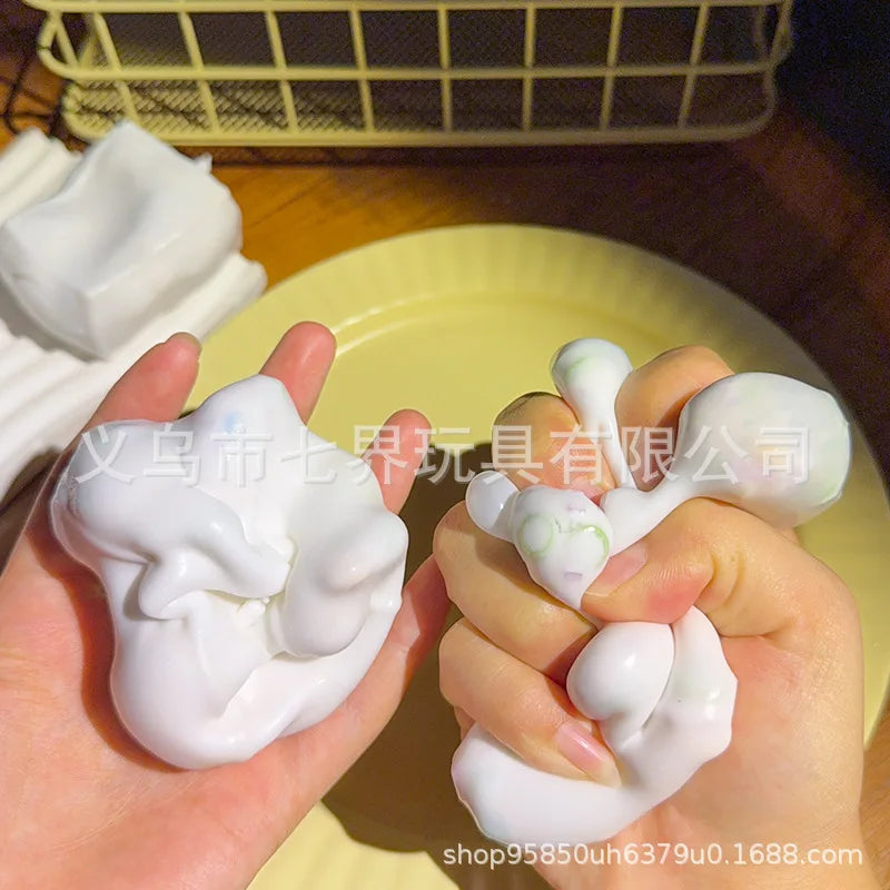 Tofu-Shaped Squishy Beads for Stress Relief and Sensory Play