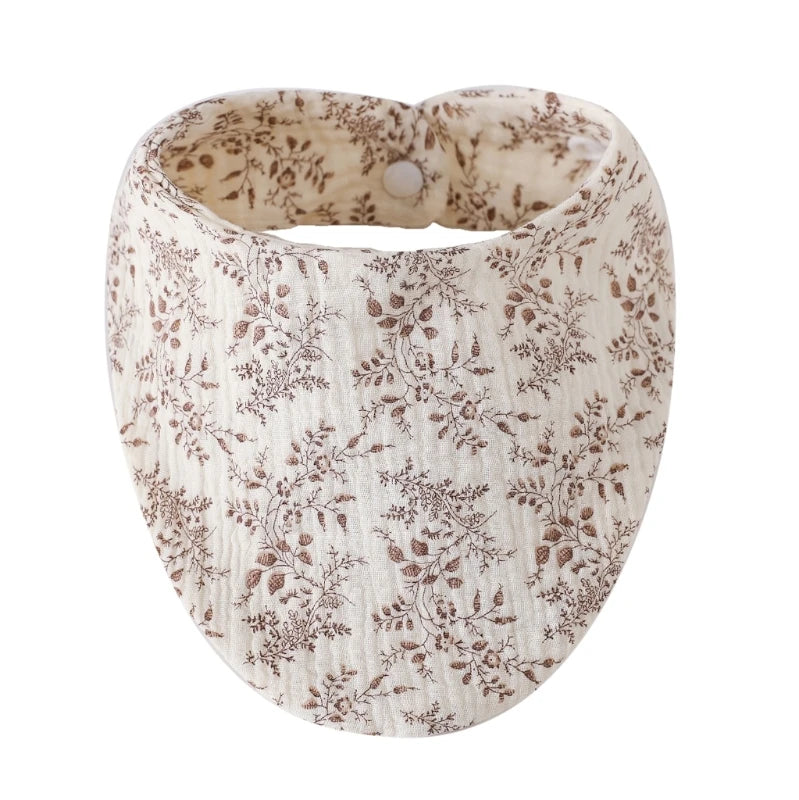 Organic Cotton Muslin Baby Bib with Bandana Style