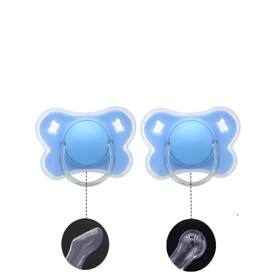 Silicone Baby Pacifier with Flower Design and Protective Cover