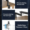 Low profile microphone arm with a black finish designed to prevent shaking the lock hole and featuring a stable base.
