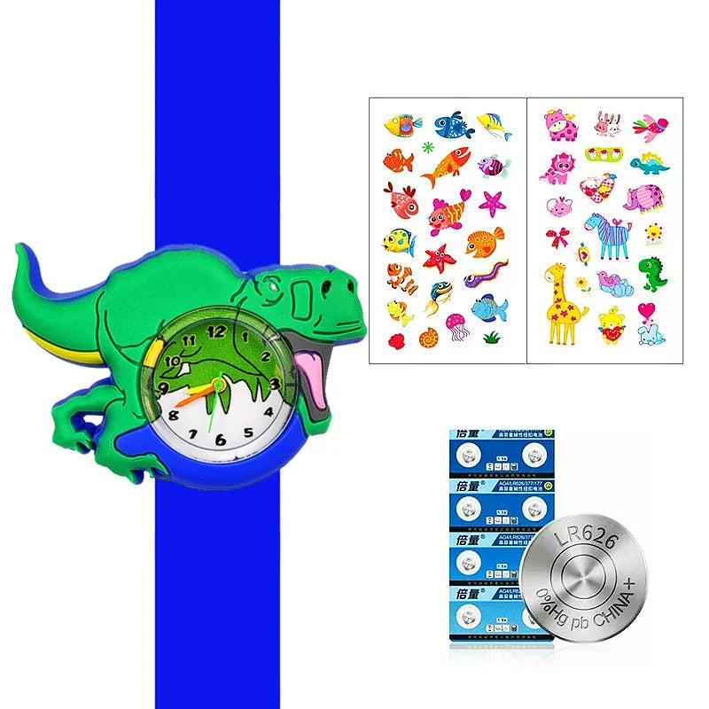 Kids' Cartoon Dinosaur Digital Watch with Silicone Band
