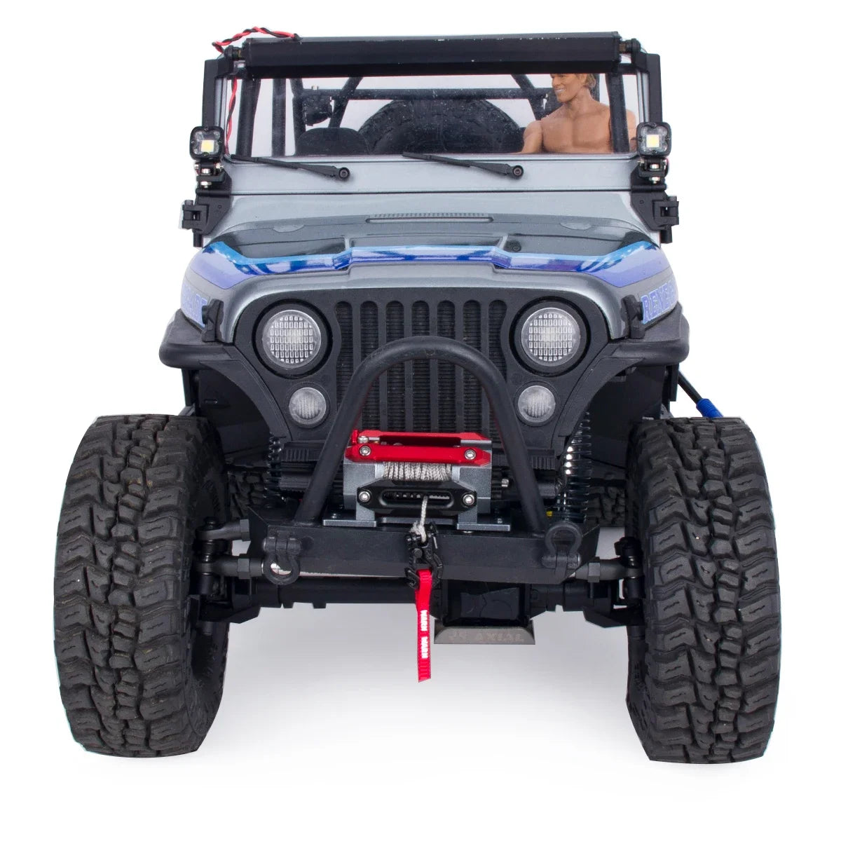 Metal Winch Tow Hook with Pull Strap for 1/10 RC Crawler Trucks