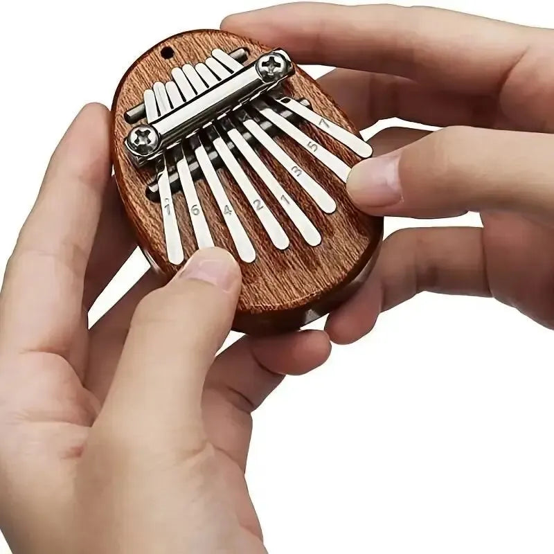 Wooden Kalimba Thumb Piano with Metal Chain