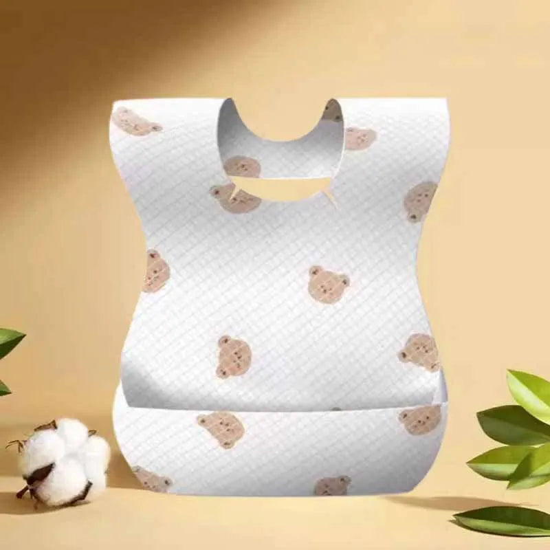 Disposable Baby Bibs (10-Pack) – Soft, Leakproof & Hygienic for Mess-Free Mealtimes