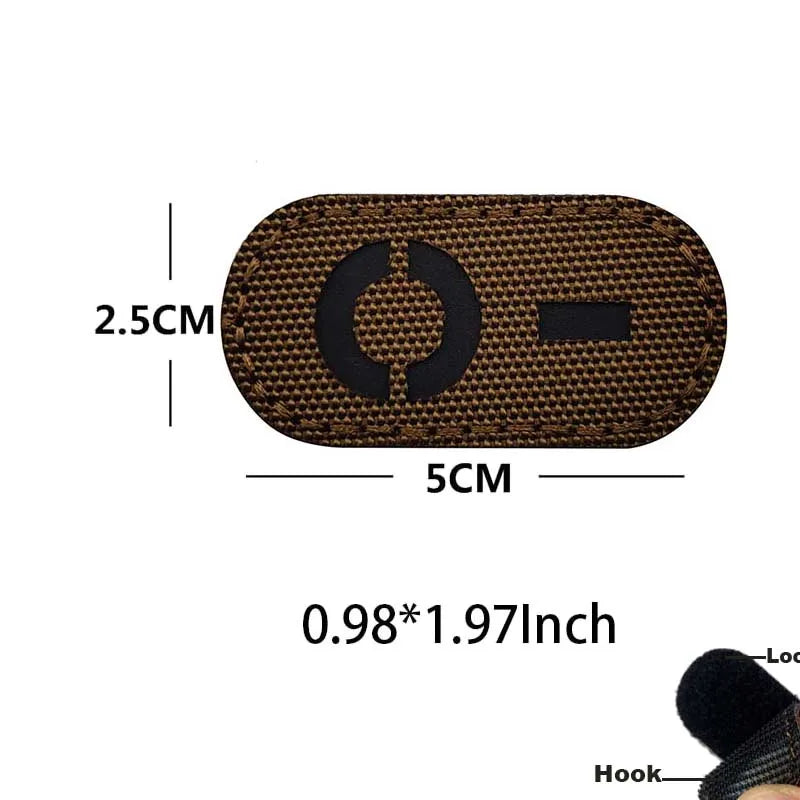 Blood Type Tactical Patches with Glow-in-the-Dark Design