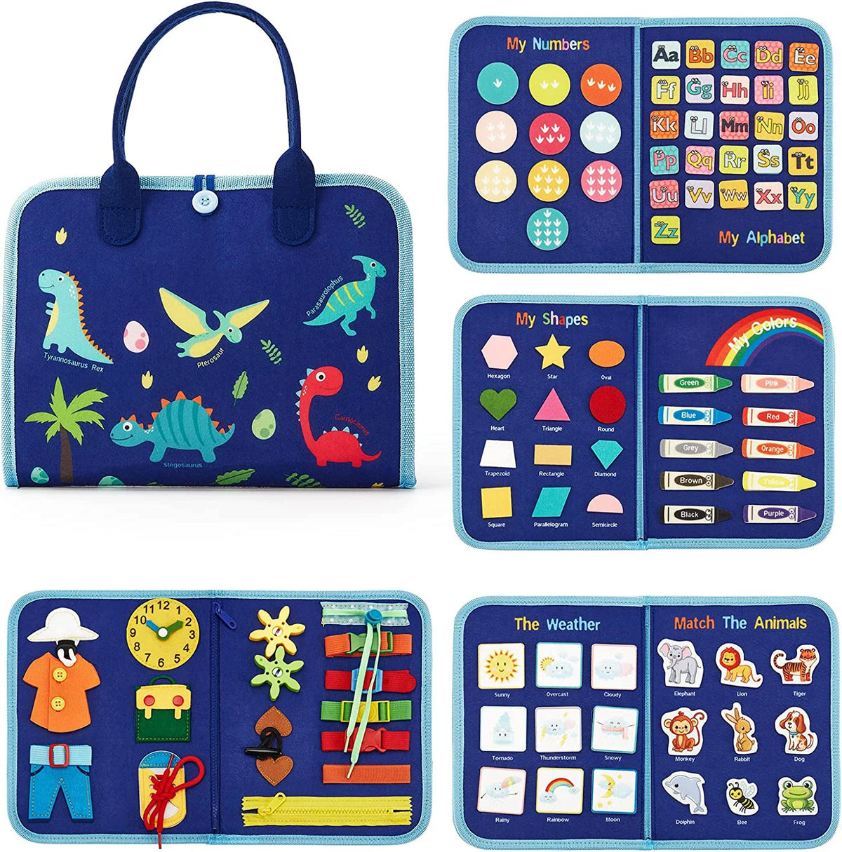 Montessori Busy Board for Toddlers – Sensory Learning & Fine Motor Skills Activity Board