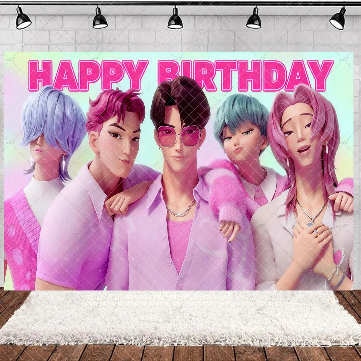 K-Pop Theme Party Backdrop for Birthday Celebrations