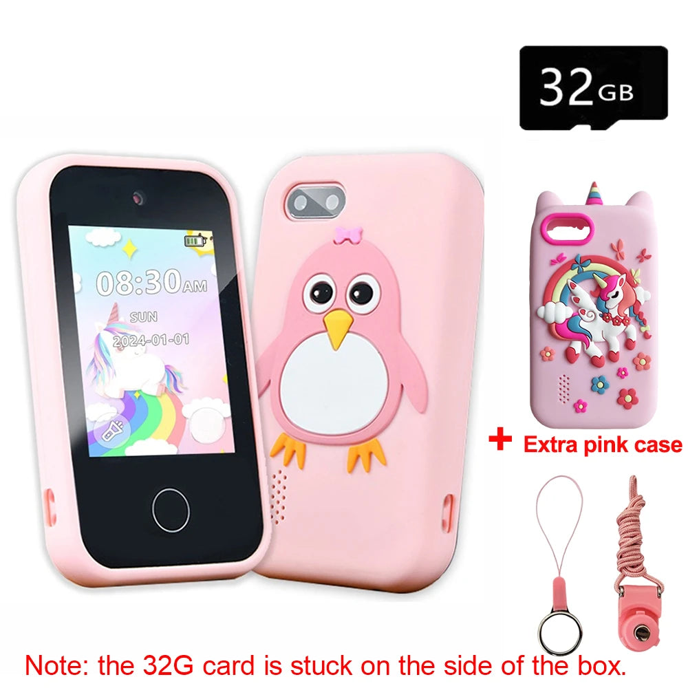 Kids' Smart Phone Toy with Dual Camera and 28 Learning Games