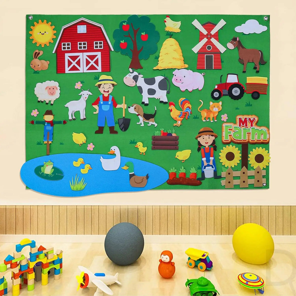 Zoo Animals Felt Board Storytelling Set for Kids