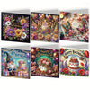 A set of diamond painting birthday cards featuring colorful flower and bird designs.