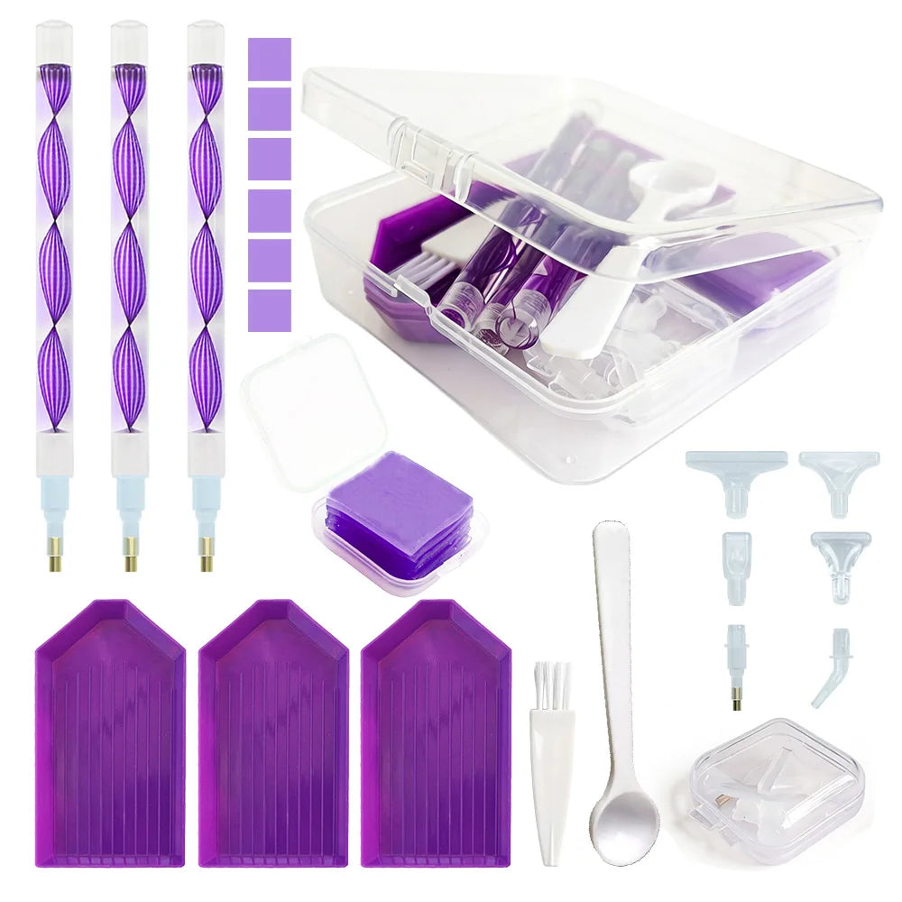 Diamond Painting Tool Kit with Storage Box and Accessories