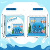A box of 373 pieces of Ocean Animals building blocks featuring shark, dolphin, and whale mini models.