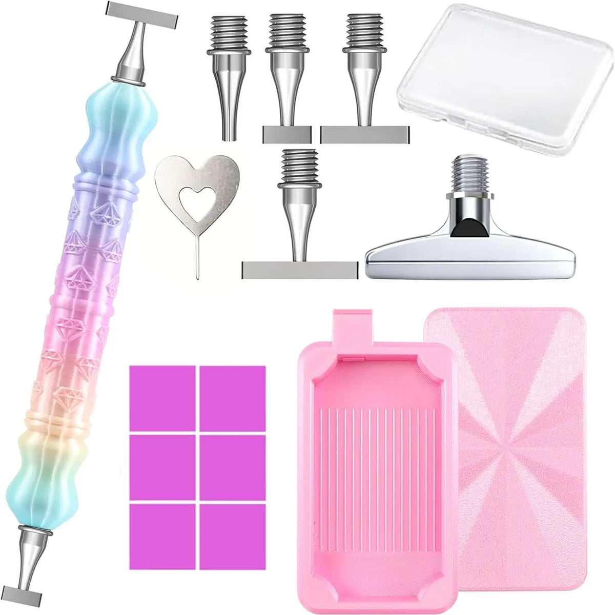 Diamond Painting Pen Set with Interchangeable Tips and Tray