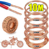 A set of 10 meters of solid bare copper wire coils in various gauges, including 0.3mm to 1.2mm.