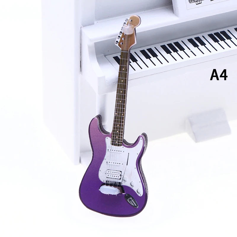 Miniature Electric Guitar for Dollhouse Decor