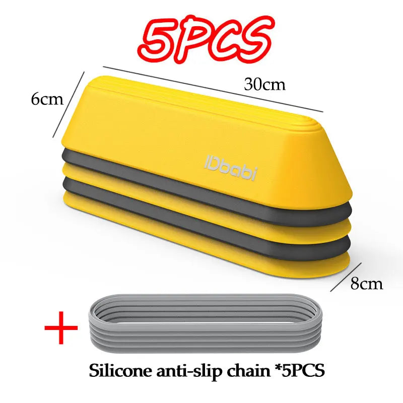 Five silicone anti-slip chains used as a sensory training toy set for kids